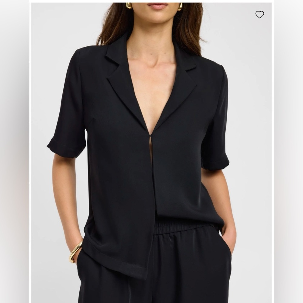 KOOKAI Maria Short Sleeve Shirt Black 36